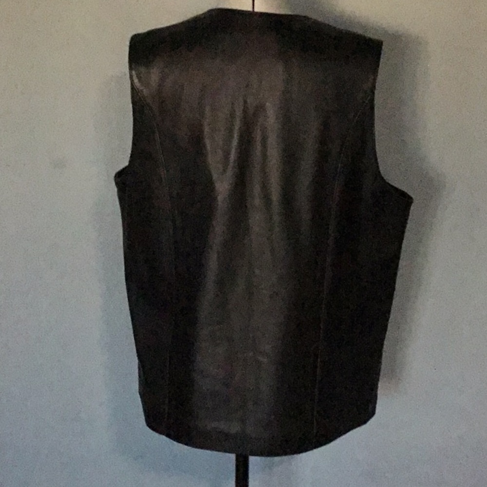 Vintage Leather Waistcoat - image 3